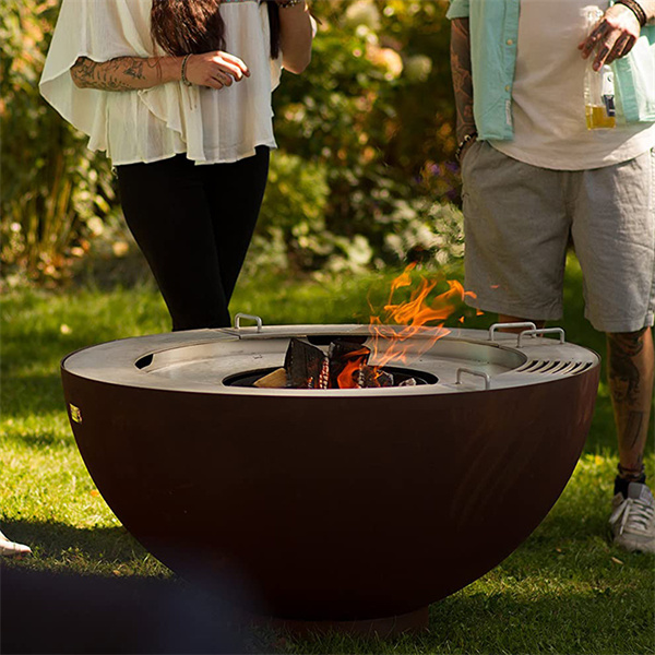 <h3>Modern Cooking Charcoal Barbecue Grill Corten Steel Outdoor </h3>
